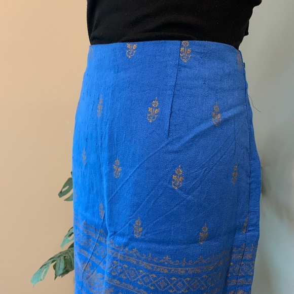 Unique Vintage Blue Skirt - Picture 6 of 7